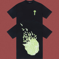 Trapstar Neon Green Multi-T Explosion Tee - Black