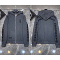 Chrome Hearts Gothic Letter Zip-Up Hoodie (Dark Grey)