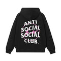 Anti Social Social Club Pink Circle Logo Hoodie - Black/White