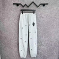 Chrome Hearts Multi-Cross Applique Lounge Pants (Light Grey)